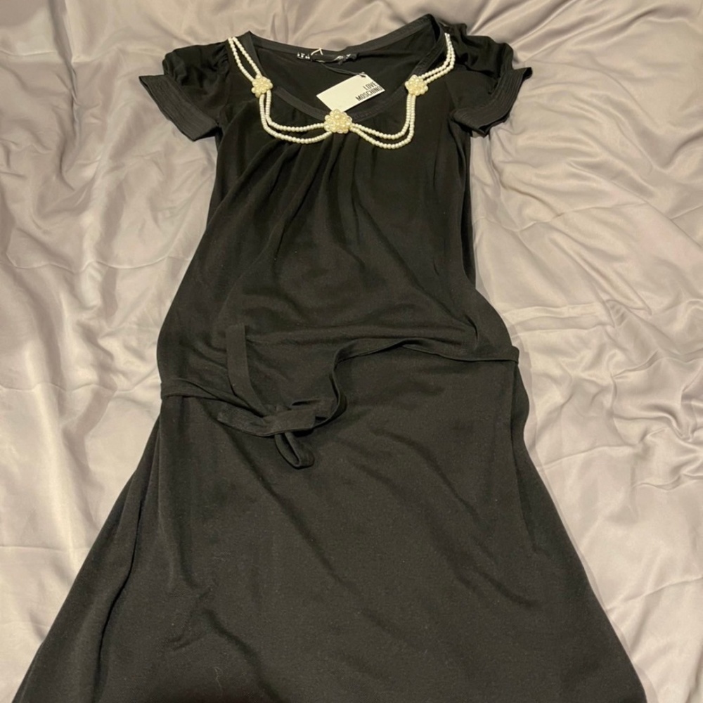 NWT Love Moschino Black Dress Size L